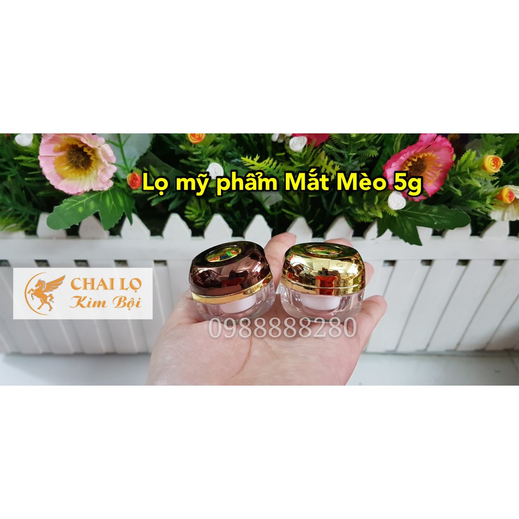 Lọ chiết mỹ phẩm mắt mèo 5g - hình thật