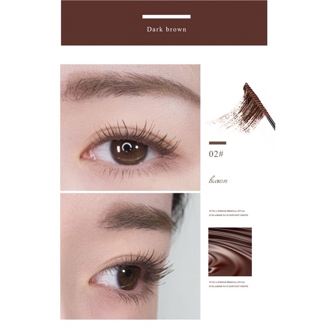 Mascara 3D kiss beauty chống thấm nước lâu trôi không nhòe chuốt cong mi tự nhiên màu đen và nâu | BigBuy360 - bigbuy360.vn
