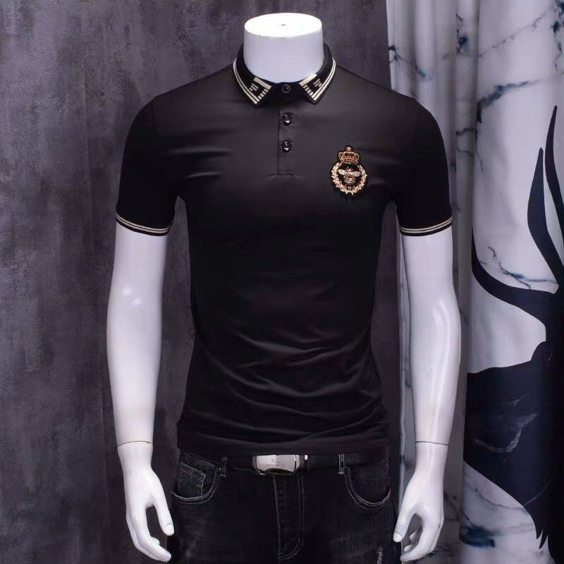 Áo Thun Nam Có Cổ Logo Thêu Cực Chất