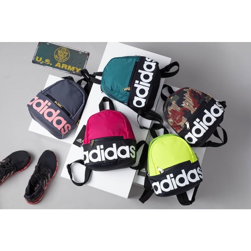 TNS-Balo mini phong cách thể thao siêu hot Adidiaz backpack-tone màu nổi bật phối chữ trắng