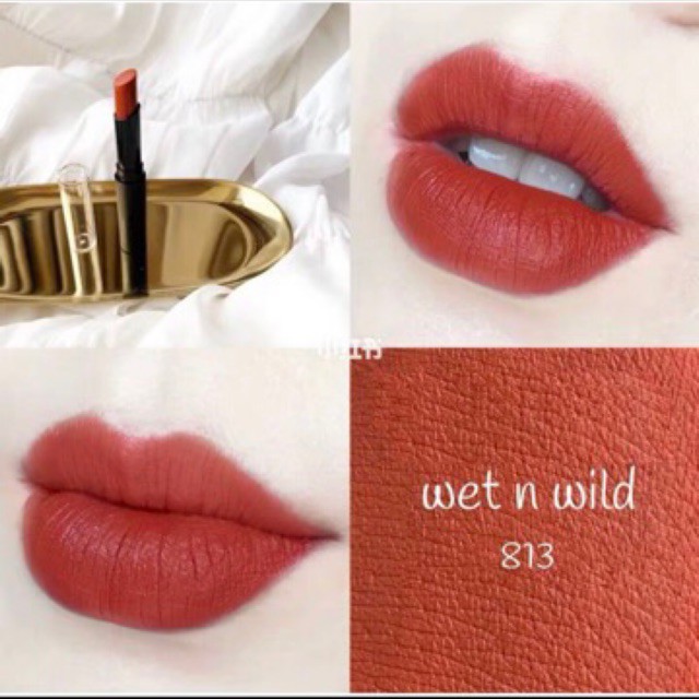 Son WET N WILD Perfect Pout Lip Color màu Extra cinnamon, please (813B), Bare your Soul (606B), Club Brat (785A)