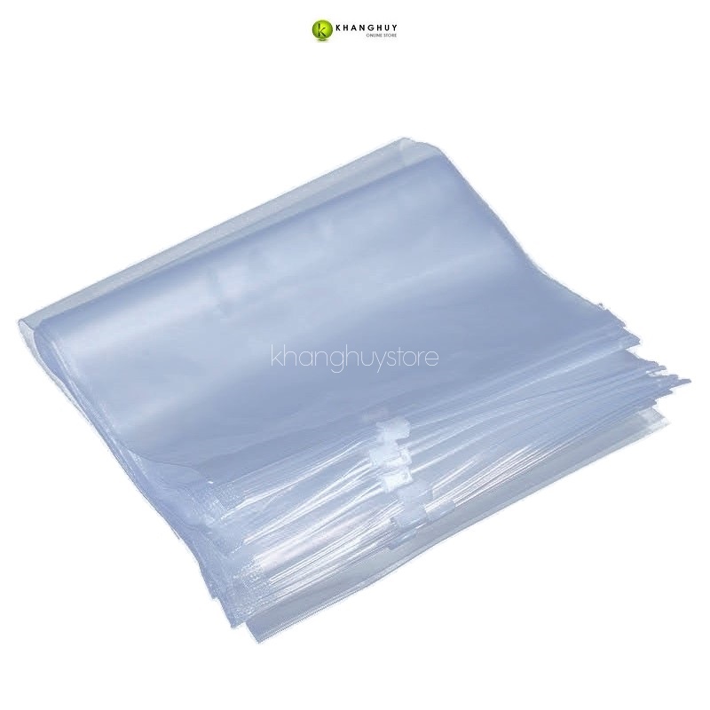 Túi Ziplock PE dẻo trong khóa kéo có lổ thông hơi 1kg size rộng từ 25cm đến 30cm đựng quần áo thời trang