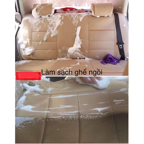 Bình xịt bọt tuyết đa năng, bình xịt vệ sinh da nỉ nhựa nội thất ô tô trong nhà Foam Cleaner