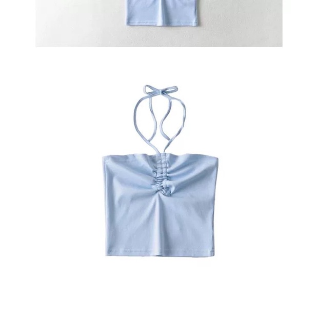 Áo croptop dây rút, áo ống hở lưng dây rút vải cotton A1861