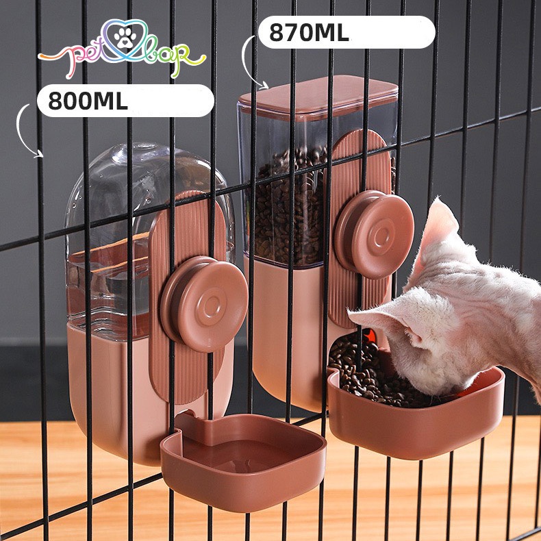 Bình nước và bình ăn gắn chuồng HOOPET cho thú cưng hàng cao cấp thiết kế kiểu dáng sang chảnh