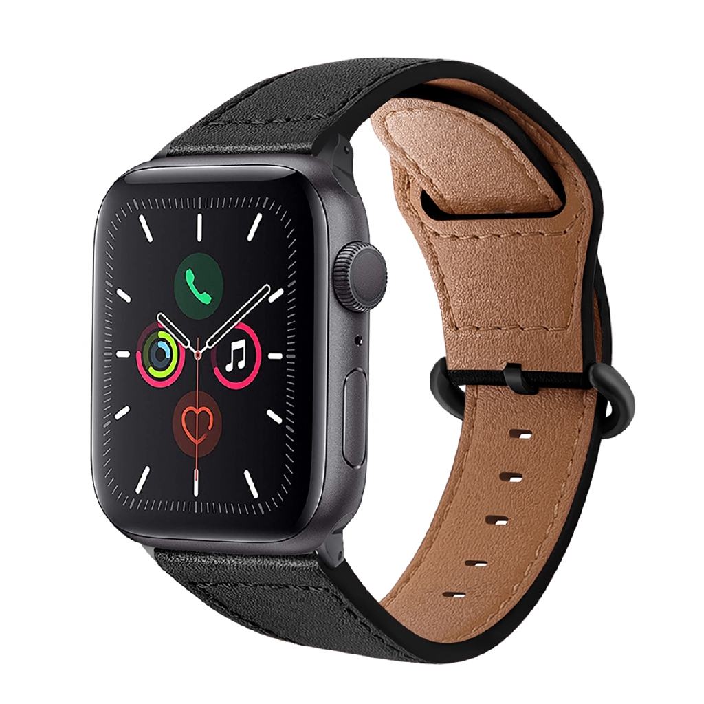 Dây Đeo Bằng Da Thật Dùng Cho Đồng Hồ Thông Minh iWatch Series 7 6 SE 5 4 3 2 1