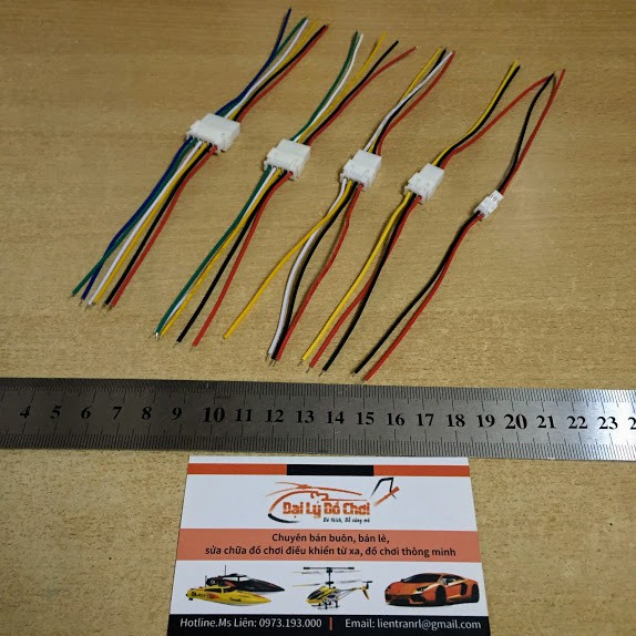 Dây nối cặp Jack đực cái 2p 3p 4p 5p 6p có dây dài 10cm
