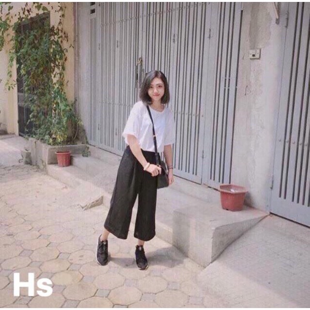 [Mã FAMAYWA giảm 10K đơn 50K] [RẺ VÔ ĐỊCH Quần Ống Rộng Chất Sạn (Quần Nữ Ống Rộng Ngắn) | BigBuy360 - bigbuy360.vn