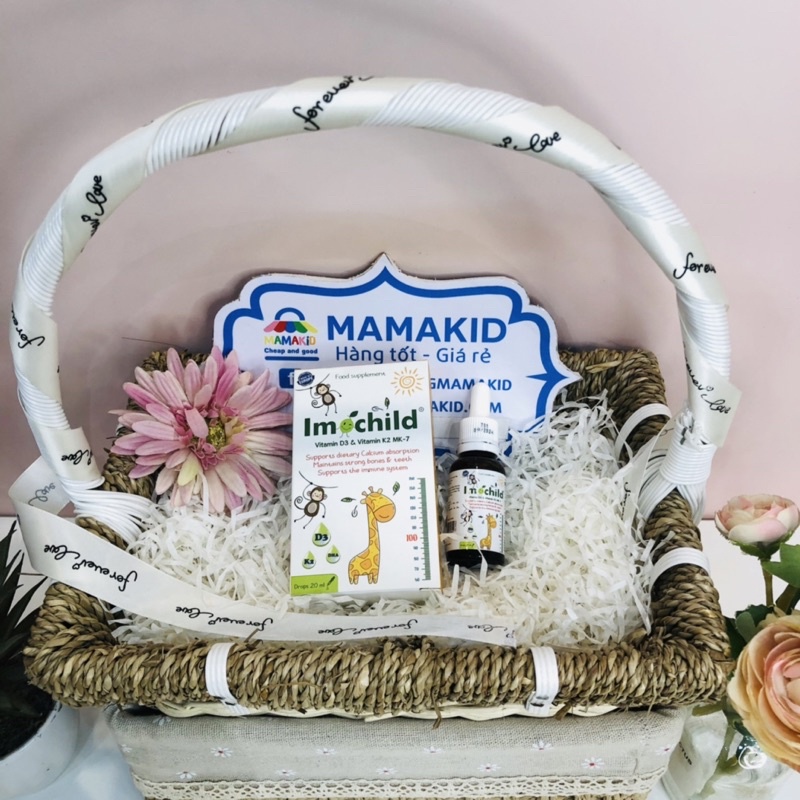 Imochild bổ sung Vitamin D3 K2 DHA giúp bé cao lớn thông minh tăng sức đề kháng - Ponybaby Store
