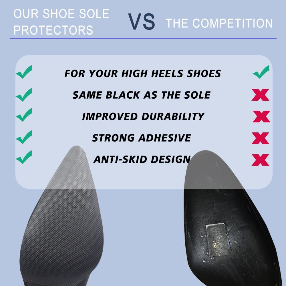 Cặp miếng dán đế giày cao gót bằng silicone chống trượt nhiều màu lựa chọn