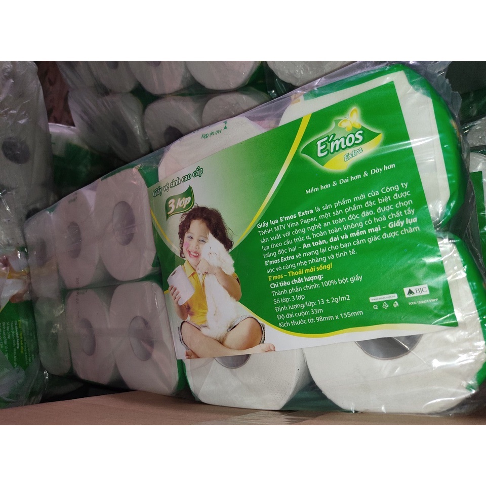 ☘Giấy vệ sinh E’mos cao cấp Extra 3 lớp