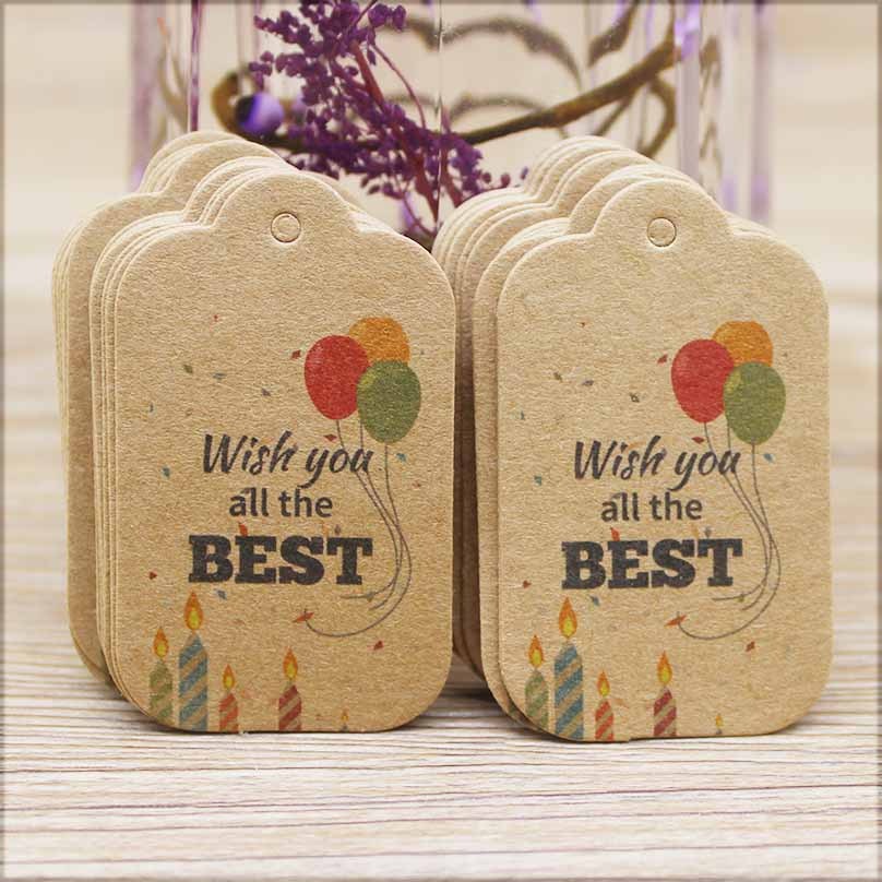 Set 100 Thẻ Giấy In Họa Tiết Màu Trắng Kích Thước 5*3cm Phong Cách Châu Âu Dùng Làm Quà Tặng Sinh Nhật