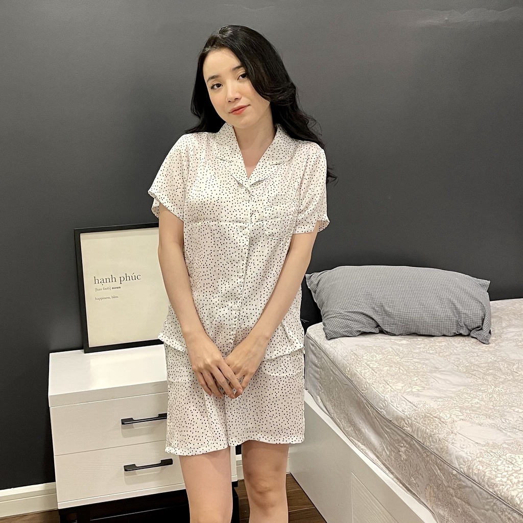 BỘ NGỦ PIJAMA LỤA - Đồ mặc nhà chất Latin trơn nhiều màu Cao cấp Chất đẹp Đường may chuẩn - Hàng cộc quần dài, đùi