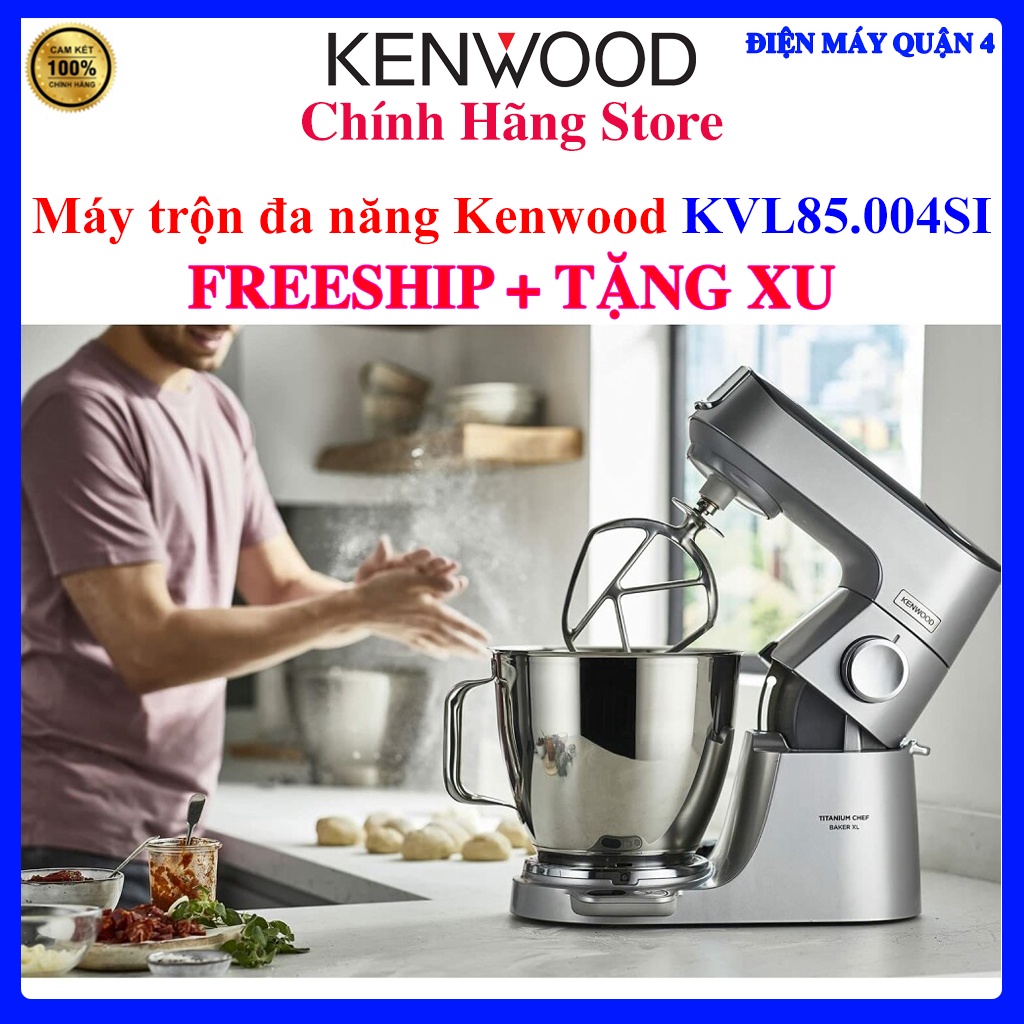 Máy trộn đa năng Kenwood KVL85.004SI Titanium Chef Baker XL 1200w kèm tô trộn 5L và 7L