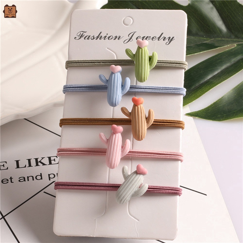 Dây buộc tóc cao su co giãn thiết kế kiểu dáng hoạt hình dễ thương cho nữ