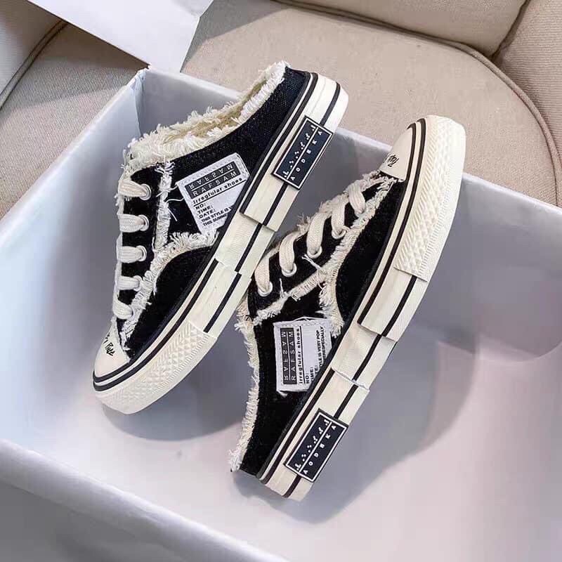 [Ảnh + Video thật] Giày sneaker xVESSEL đế trắng style rách cao 3-4cm