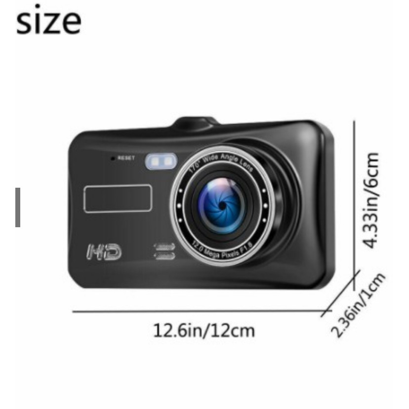 Camera hành trình A6 170 độ WIDE-ANGLE 6G LENS CAR CAMERA màn hình LCD 4.0'' Chất lượng hình ảnh 1080P | BigBuy360 - bigbuy360.vn