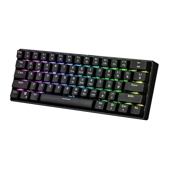 Bàn phím cơ không dây E-DRA EK361W V2 Black- Đèn led RGB siêu sáng - Bàn phím cơ 61 phím - Bảo hành 24 tháng
