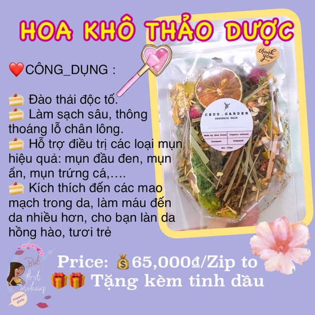 HOA KHÔ XÔNG MẶT THẢO DƯỢC