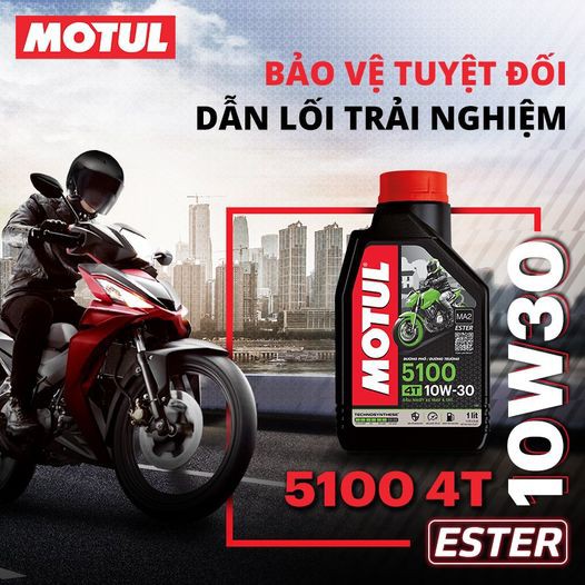 Nhớt Motul 5100 10w30 1L Công Nghệ Ester - Nhớt Xe Máy (0.8 1l 1l1 1l2 1l3 1l4)