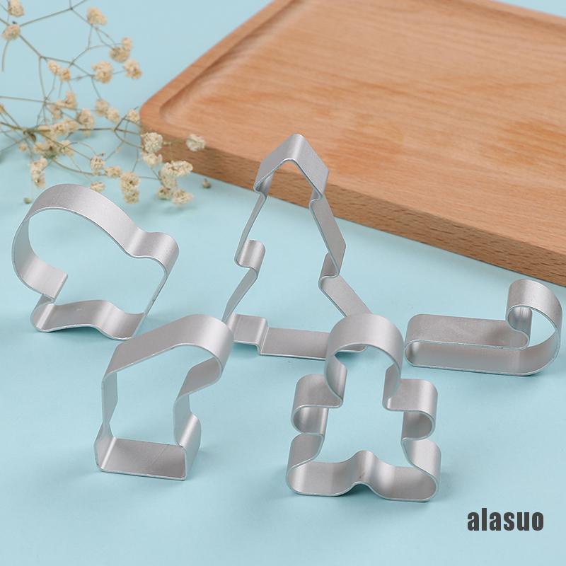 5 Khuôn cắt bánh quy bằng nhôm tạo hình phong cách giáng sinh