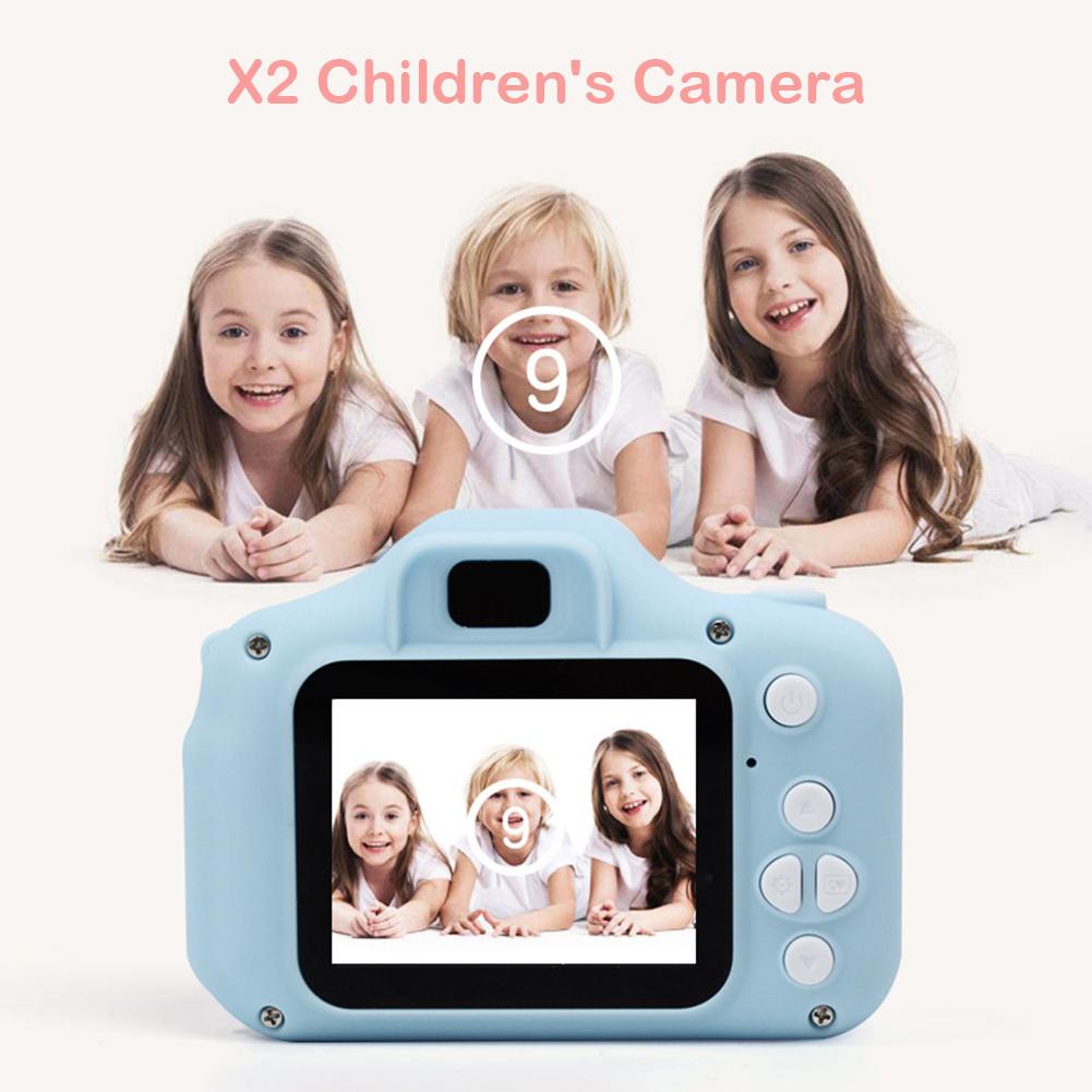 Máy ảnh kỹ thuật số mini màn hình 2 inch cho trẻ em Ngày trẻ em Máy ảnh kỹ thuật số có thể sạc lại được gắn được thẻ nhớ