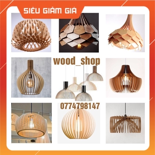 20 mẫu đèn gỗ thả trần đẹp 2021 [Giá gốc]