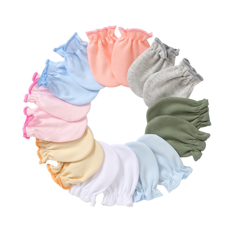 1 Đôi Găng Tay Cotton Mềm Chống Trầy Dành Cho Bé Sơ Sinh