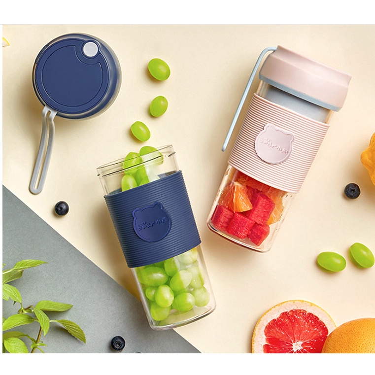 Máy xay sinh tố cầm tay Bear LLJ-P03H1 dạng cốc dung tích 300ml Hàng chính hãng bảo hành 6 tháng