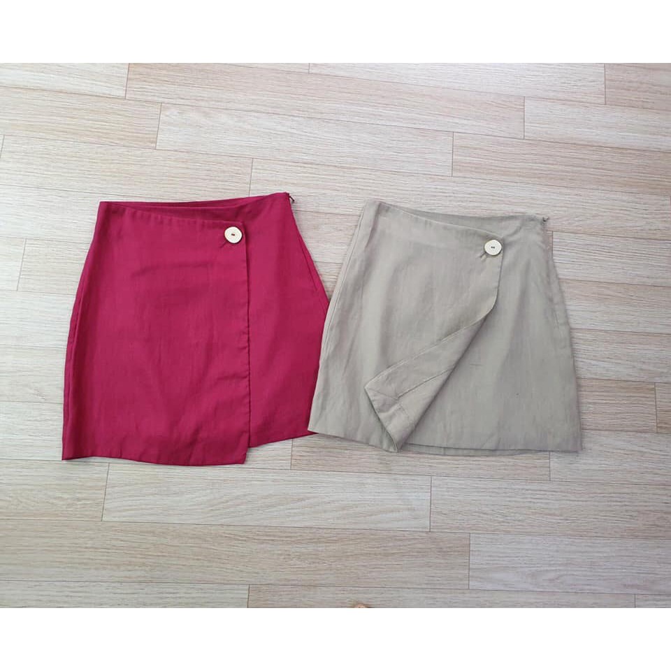 Chân váy linen Mango