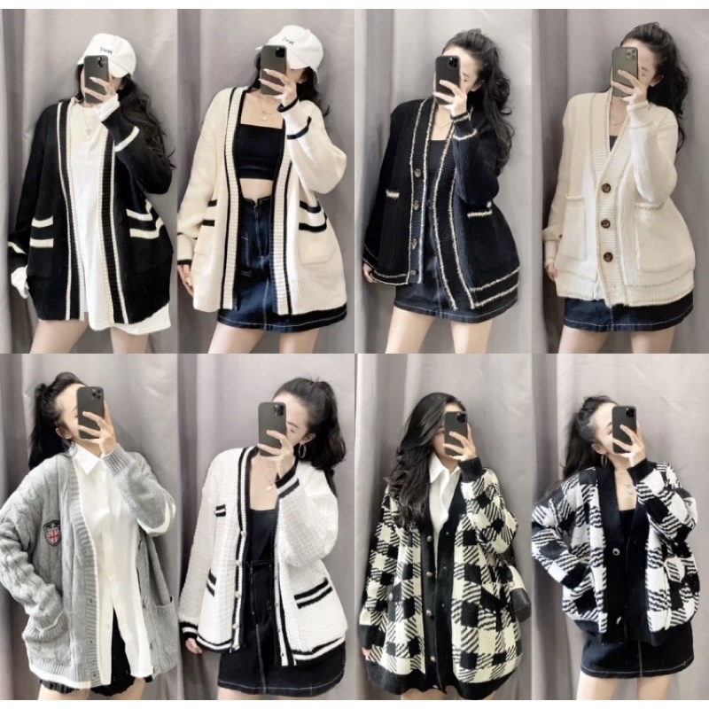 Áo Khoác Len Cardigan Hàng QC