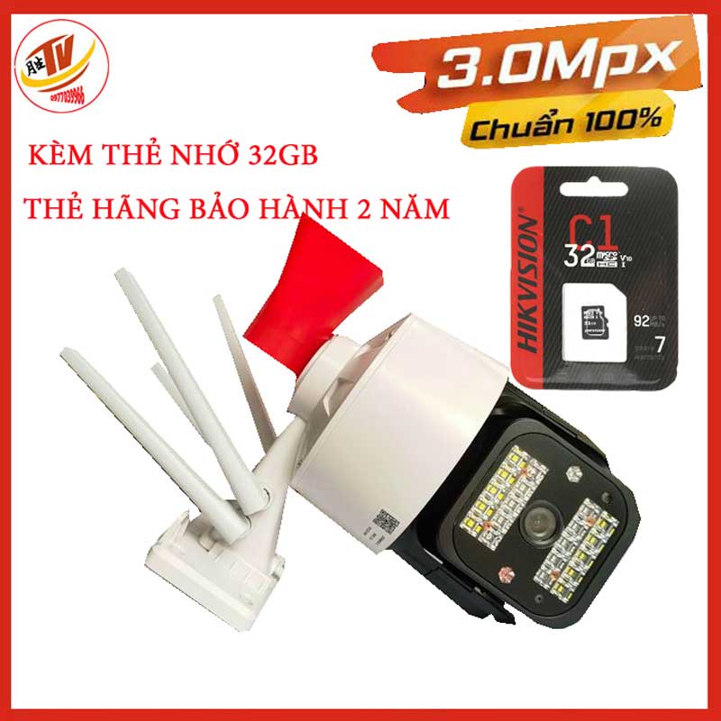 Camera yoosee thân ngoài trời quay 360 độ 10 đèn led 10 đèn hồng ngoại ban đêm có mầu