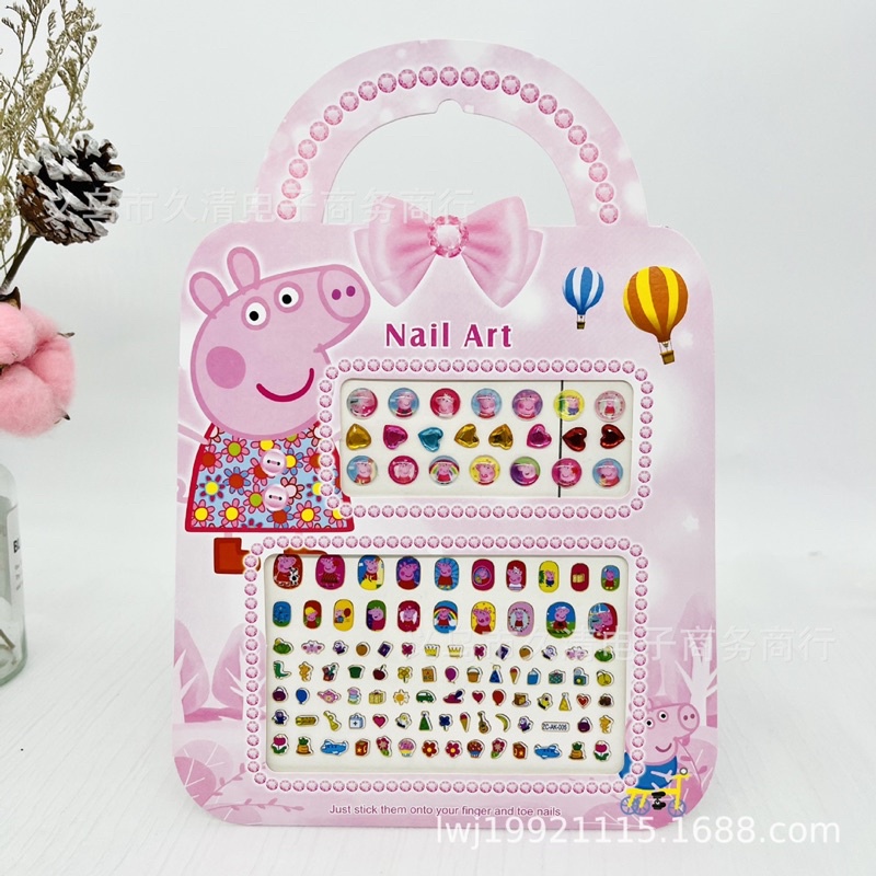 SET Nail sticker  hơn 100 miếng  dán móng tay trẻ em elsa, kitty,nàng tiên cá,công chúa