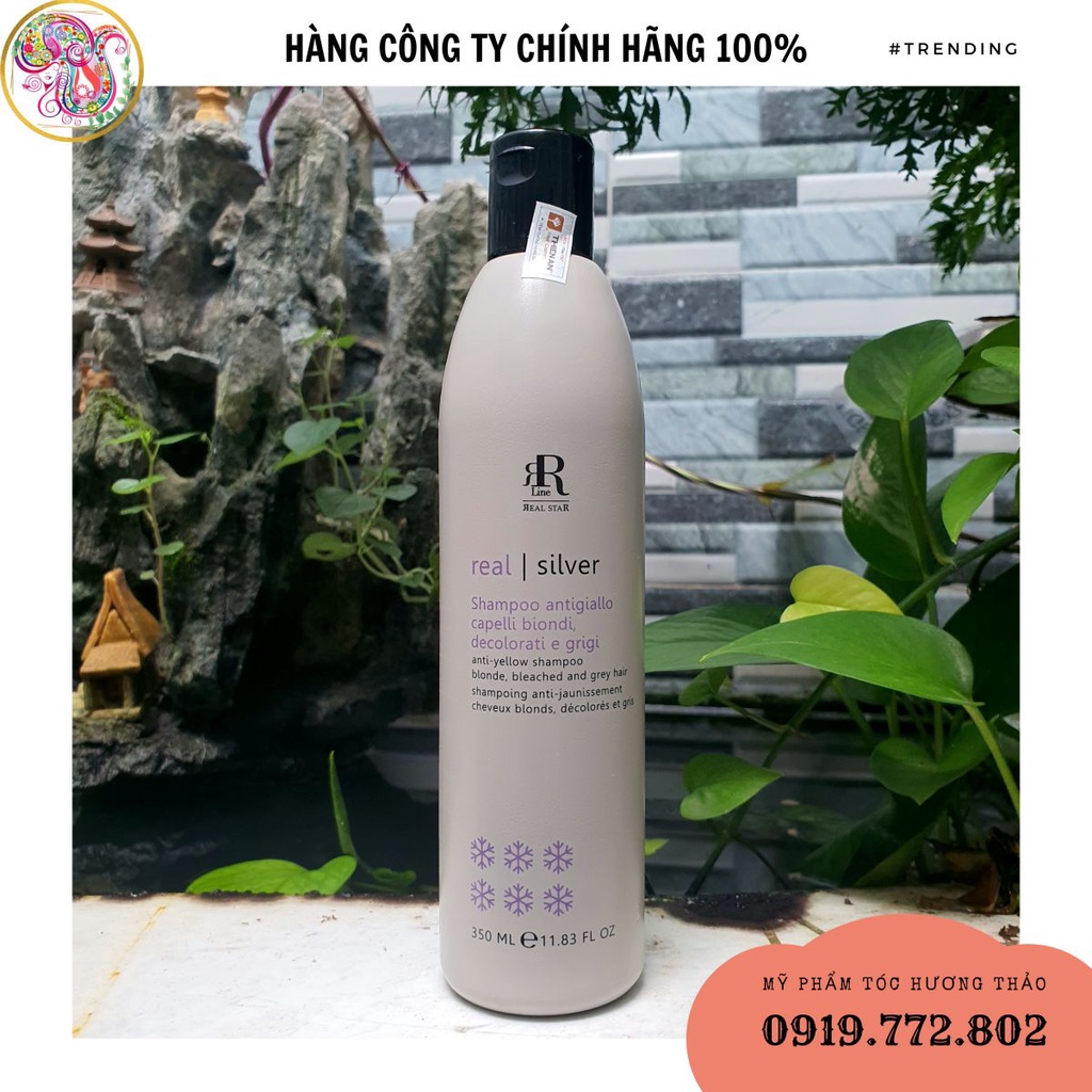 Dầu Gội Khử ánh sắc Vàng, chăm sóc tóc vàng sáng REALSTAR ANTI-YELLOW SHAMPOO 350ml
