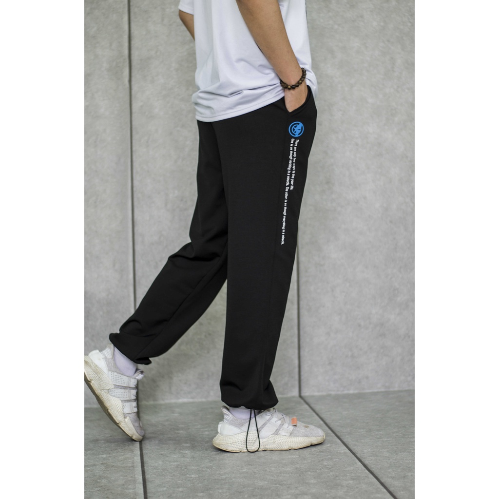 Quần Jogger Đa Năng 2 Trong 1 In Hình Ống Rộng Nam Nữ Thể Thao Thiết Kế Basic Pants Để Suông Hoặc Dây Rút Bo Gấu J4U