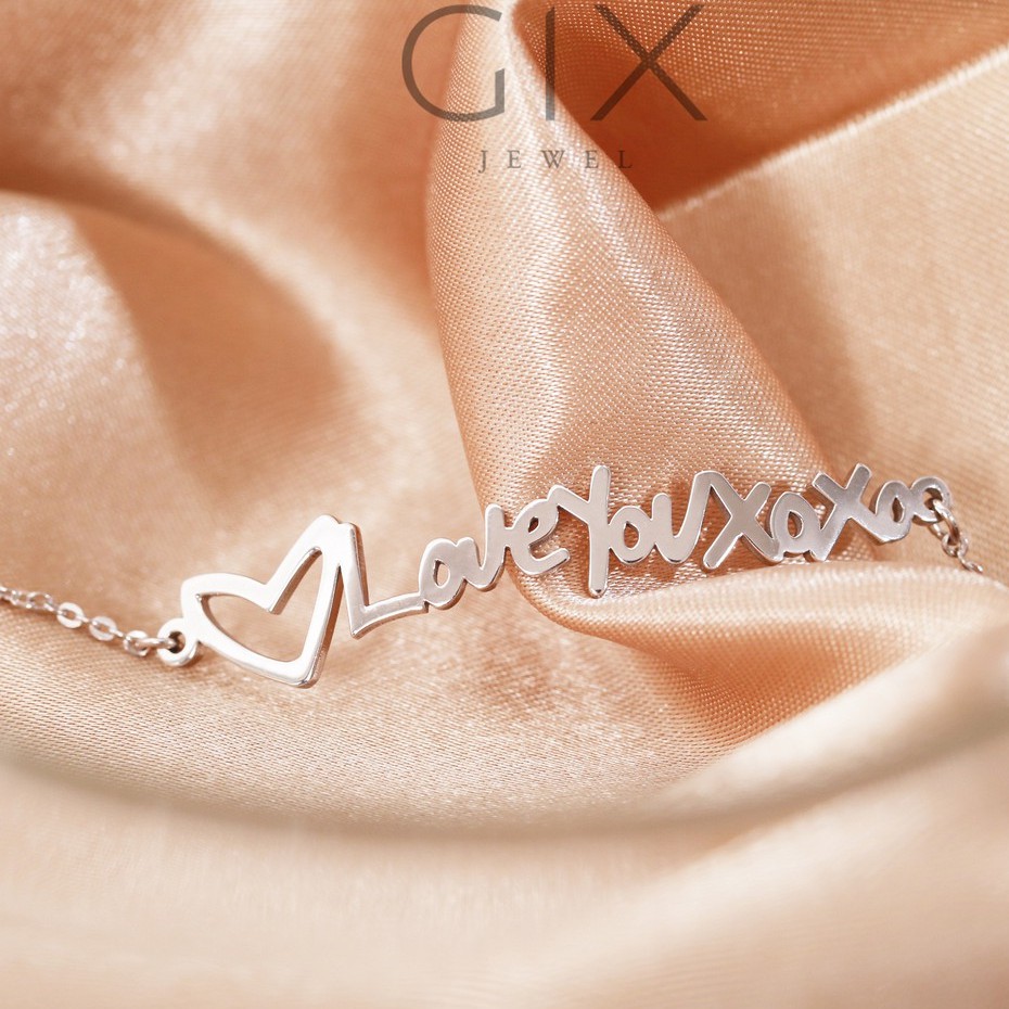 Lắc bạc Loveyouxoxo cao cấp Gix Jewel SPGLT01