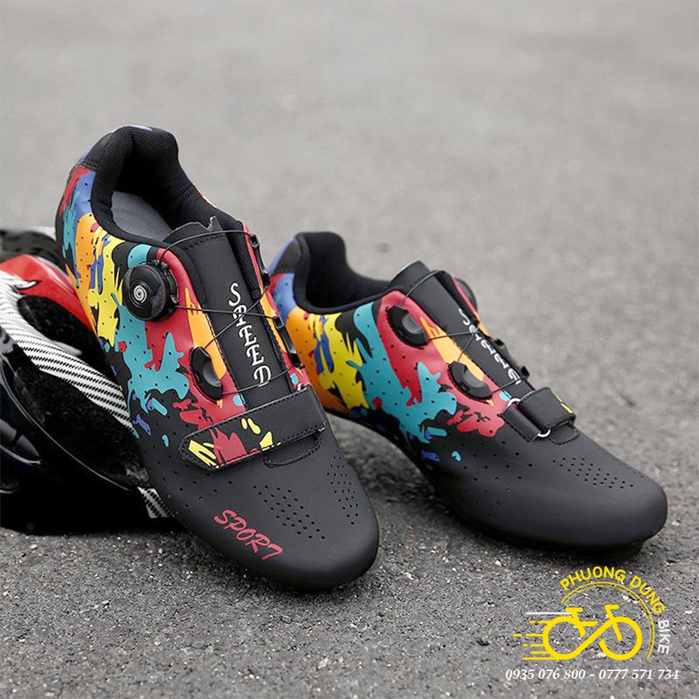 Giày can đi xe đạp thể thao SPORT - Mẫu Rằng - 1 Khóa Vặn