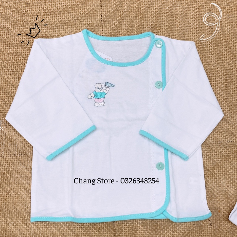 ÁO Tay Dài/ Tay Ngắn Viền Màu An An, 100% Cotton