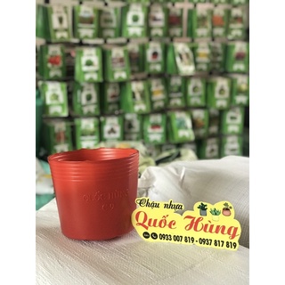 Combo 10 Chậu nhựa đỏ C9 thương hiệu Quốc Hùng