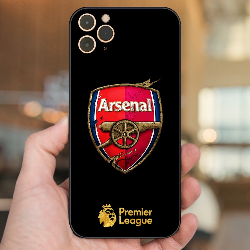 Ốp lưng iPhone 11 Pro Max dẻo đen cạnh vuông in hình Arsenal FC