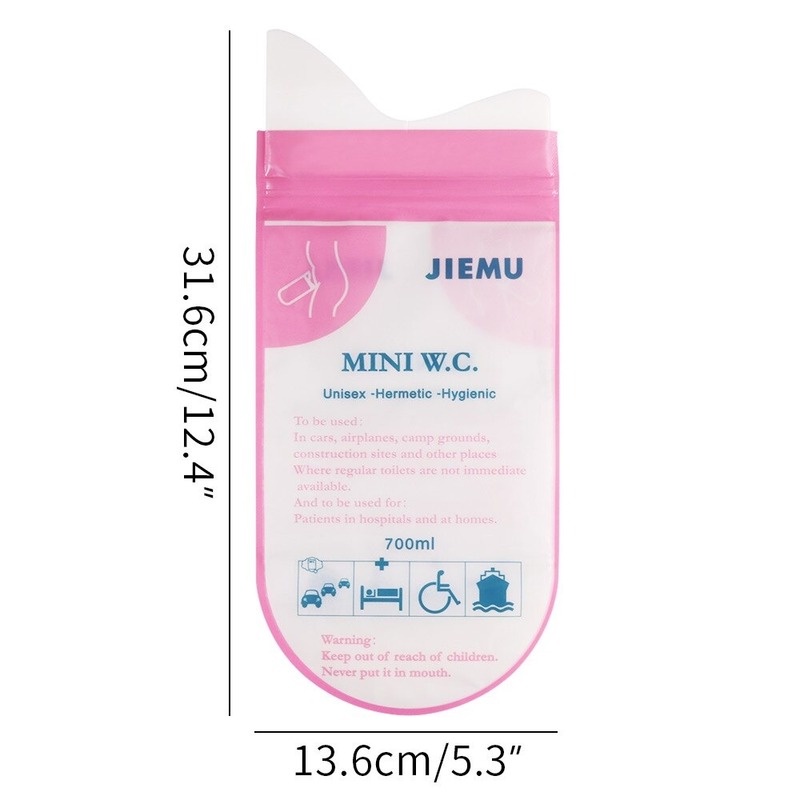 Set 4 túi đi vệ sinh dùng 1 lần tiện dụng cho du lịch