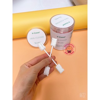 [Hộp 30 gói] Gạc rơ lưỡi VCool vệ sinh răng miệng cho bé 30 gói