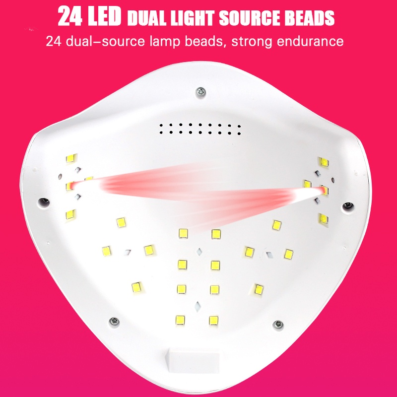 Đèn LED UV Hong Khô Sơn Móng Tay 4 Chế Độ Hẹn Giờ Tiện Dụng