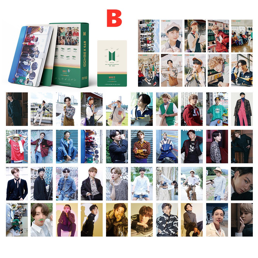 Set 54 Tấm Hình Lomo Nhóm Nhạc Bts 2021