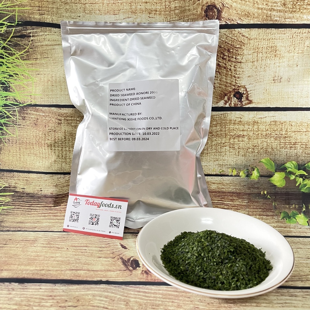 Rong biển bột Aonori, rong biển vụn, rong biển xay làm bánh bạch tuộc Takoyaki Aonori