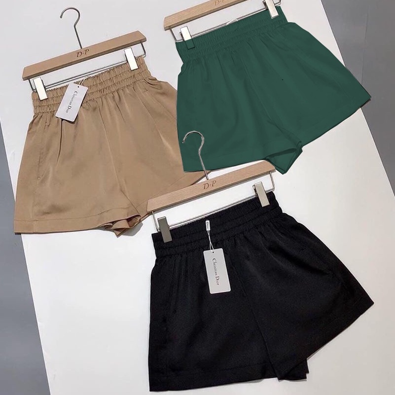 Quần đùi nữ cạp cao ống rộng tôn dáng❤Khuất Yến Bigsize❤chất liệu chéo hàn dày dặn form chuẩn không nhăn mềm