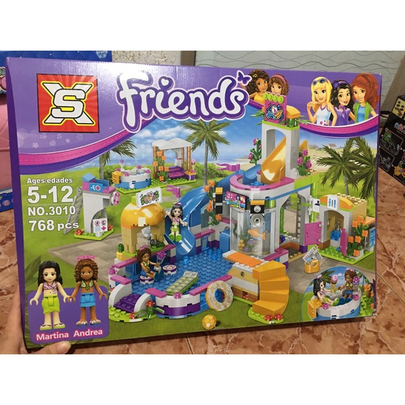 Bộ đồ chơi xếp hình lego friend khu vui chơi ngoài trời friends