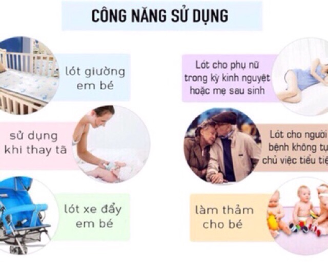 Chiếu lót chống thấm,Tấm lót vải 4 lớp chống thấm