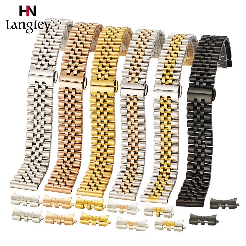 Dây đeo đồng hồ thay thế bằng thép không gỉ kích thước 12mm 13 14 16 17 18 19 20 21 22mm