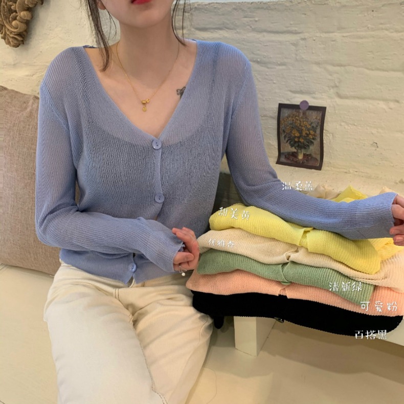 Áo Khoác Cardigan Tay Dài Màu Sắc Ngọt Ngào Cho Nữ | BigBuy360 - bigbuy360.vn